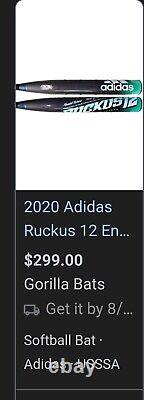 ADIDAS RUCKUS 12 ENDLOAD Slowpitch Softball Bat 34/27.5 USSSA