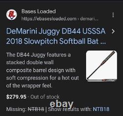 Demarini Juggy Dale Brungardt Slowpitch Softball Bat USSSA 27oz, Clean