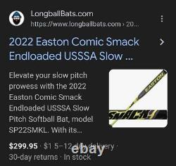 Easton Smack Slowpitch Softball Bat USSSA SP22SMKL, 25.5oz Rare