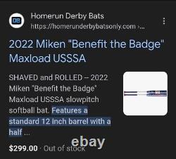 Miken Benefit The Badge Maxload USSSA Slowpitch Softball Bat? NIW Rare! 34/26