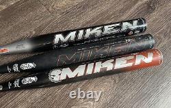 Miken Psycho Softball Bat Slowpitch Lot Of 3 Supermax 750X USSSA 34 26 OZ Mens
