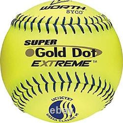 Worth 12 SYCO Gold Dot Extreme / Classic M USSSA Slowpitch Softball, Box of 12