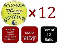 Worth 12 SYCO Gold Dot Extreme / Classic M USSSA Slowpitch Softball, Box of 12